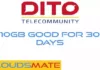 DITO 10GB Good For 30 days