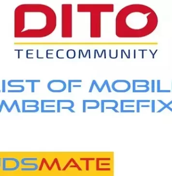 DITO - List of Mobile Number Prefixes