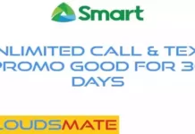 Smart Unlimited Call and Text Promo Good For 30 Days