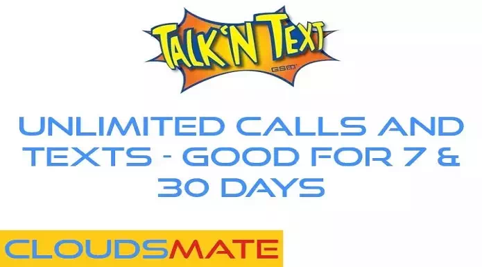 TNT Unlimited Calls and Texts - Good For 7 and 30 Days