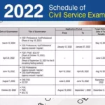 Calendar of National Civil Service Written Examinations